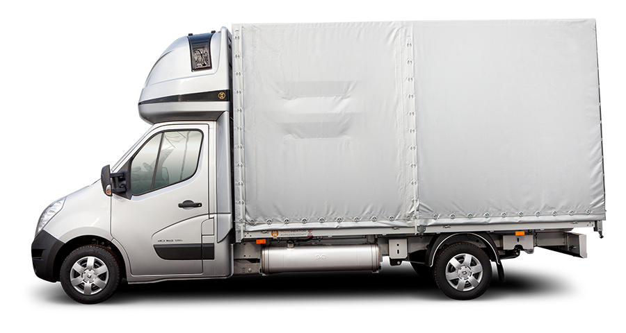 Skrzynia z firanką boczną na Renault Master — Moto Wektor